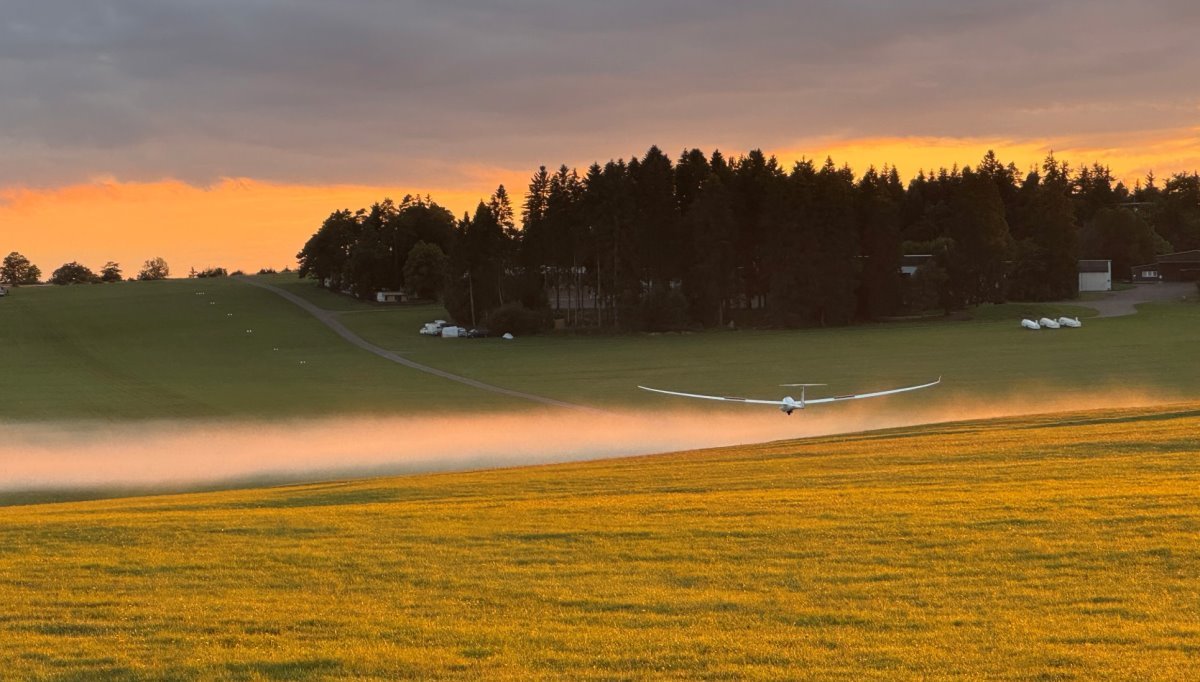 Klippeneck Landung Alleinflug