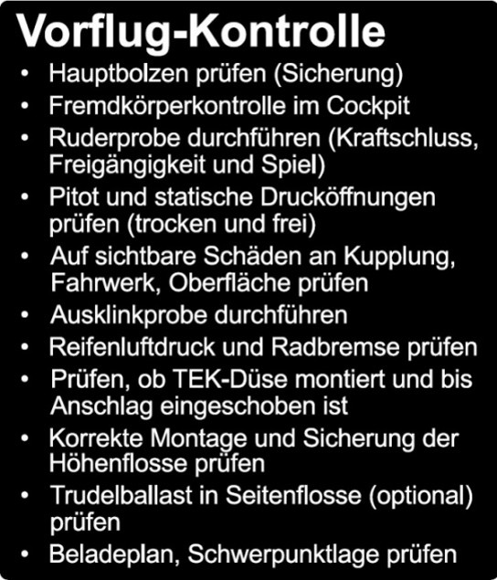 Vorflugkontrolle ASK 21